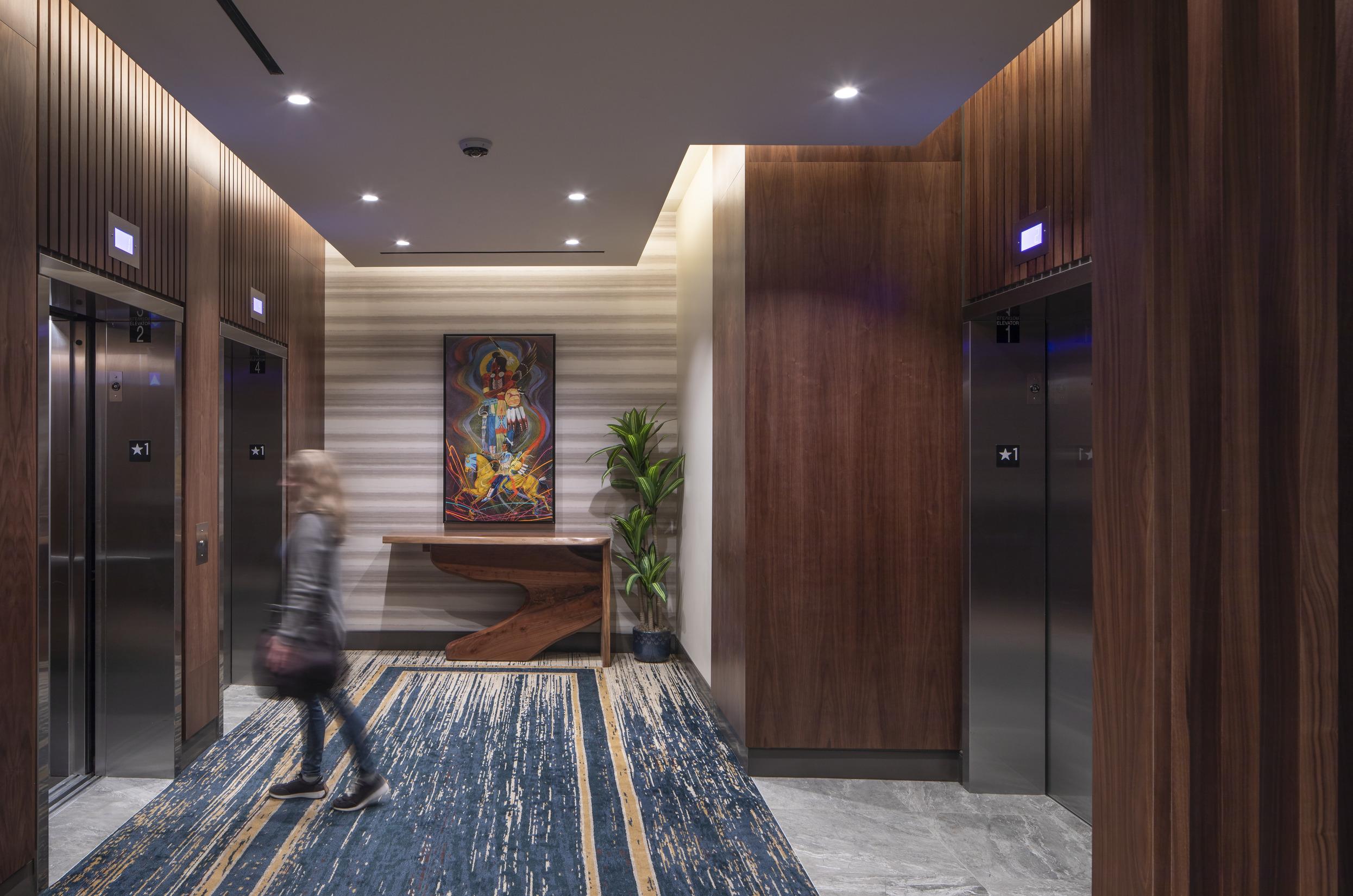 Spokane Hotel Elevator Waiting Area