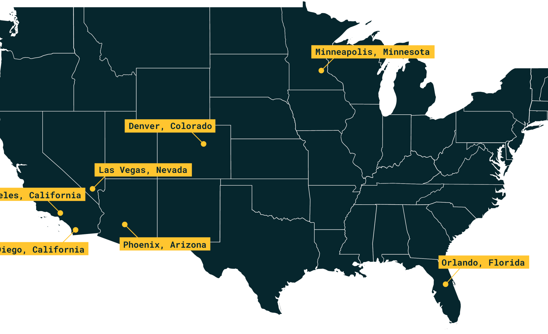 CUningham locations map