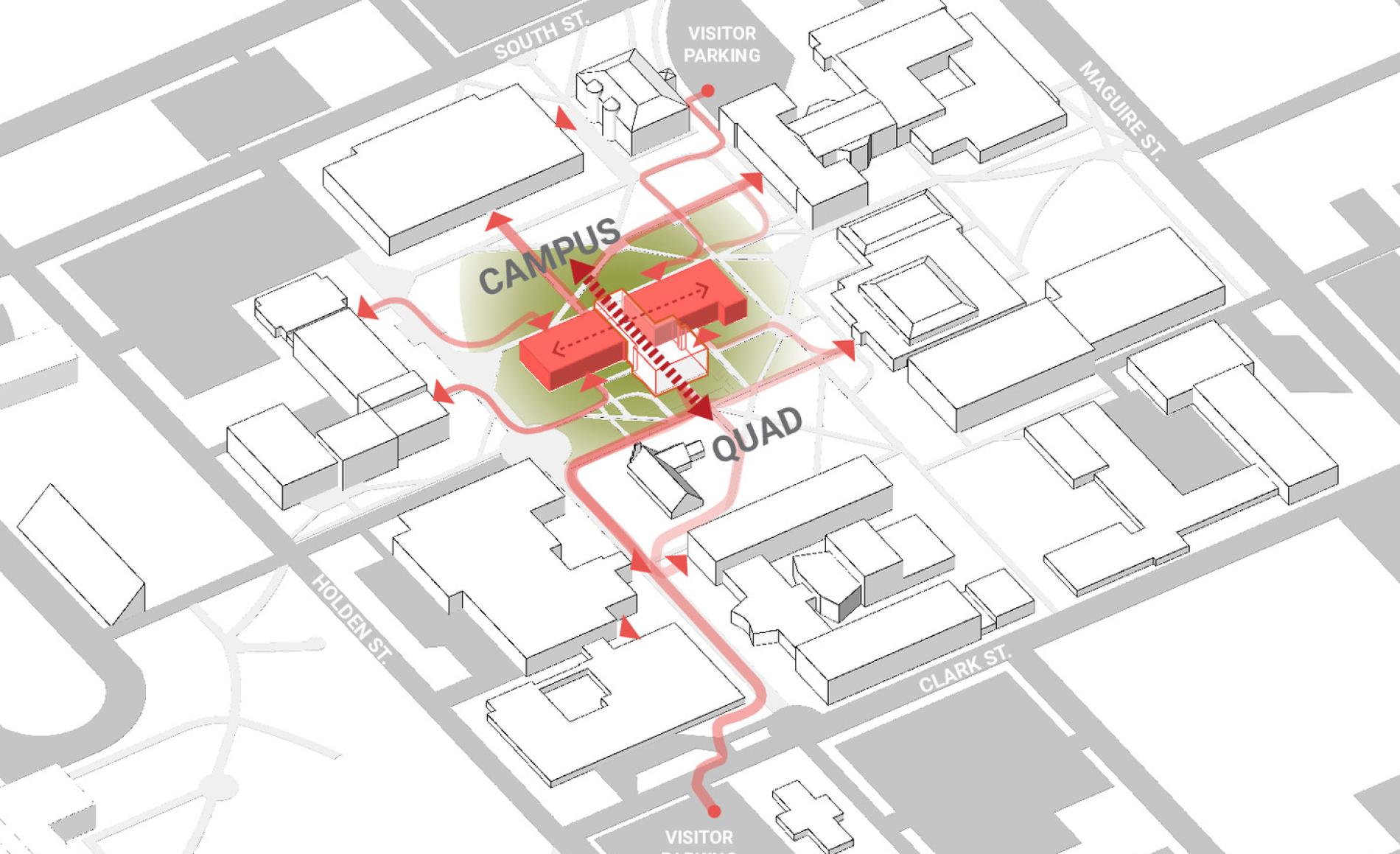 Humphreys Building Circulation Paths