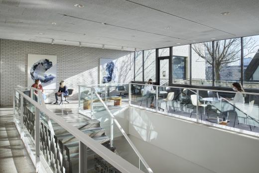 Interior Stair with Students talking