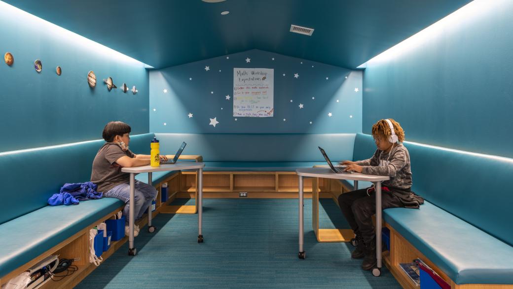 A classroom built around trauma informed design principles