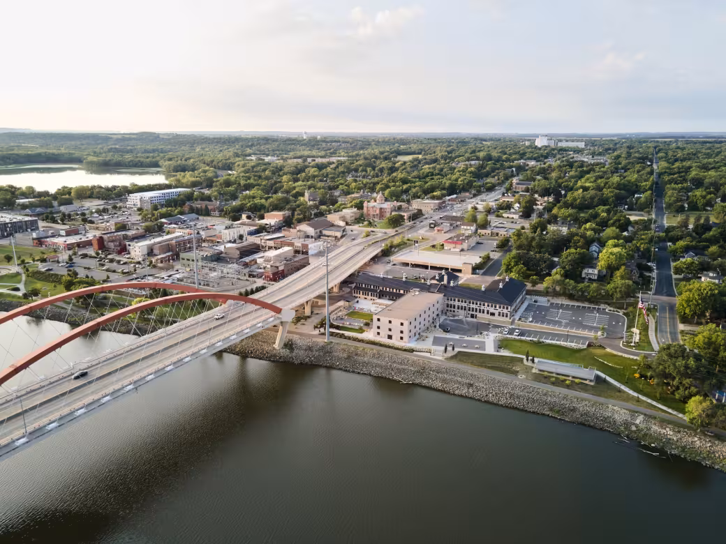 Confluence Hotel Exterior Drone Shot