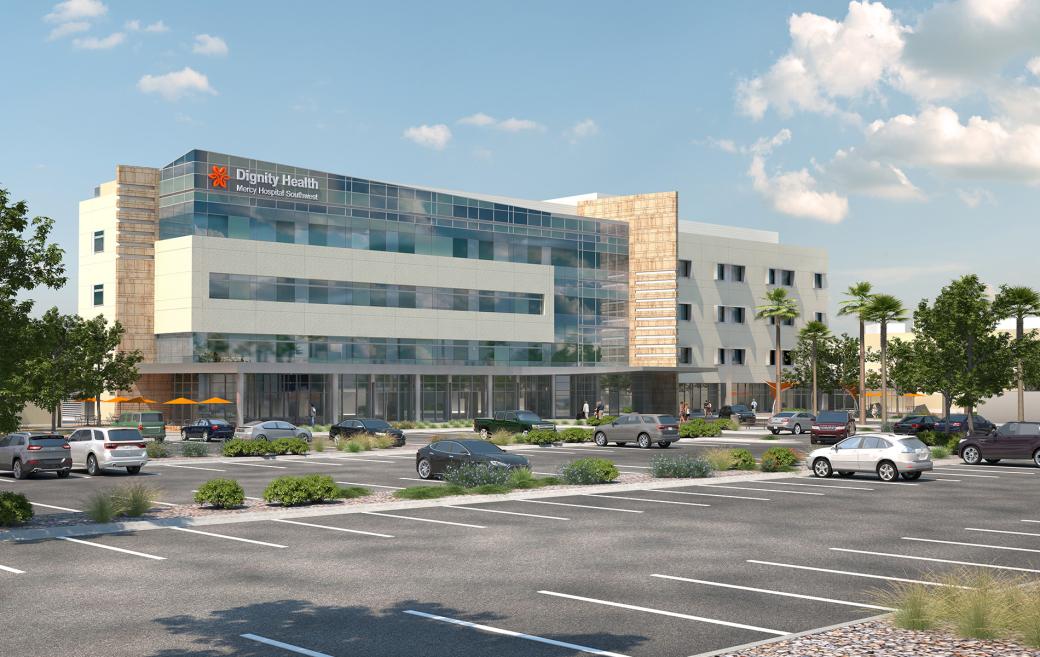 Dignity Health Mercy Southwest Campus Bed Tower Addition and Renovations Exterior Perspective