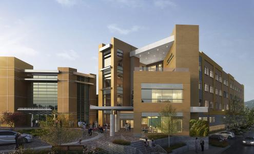 Rendering of Exterior of French Medical Center 