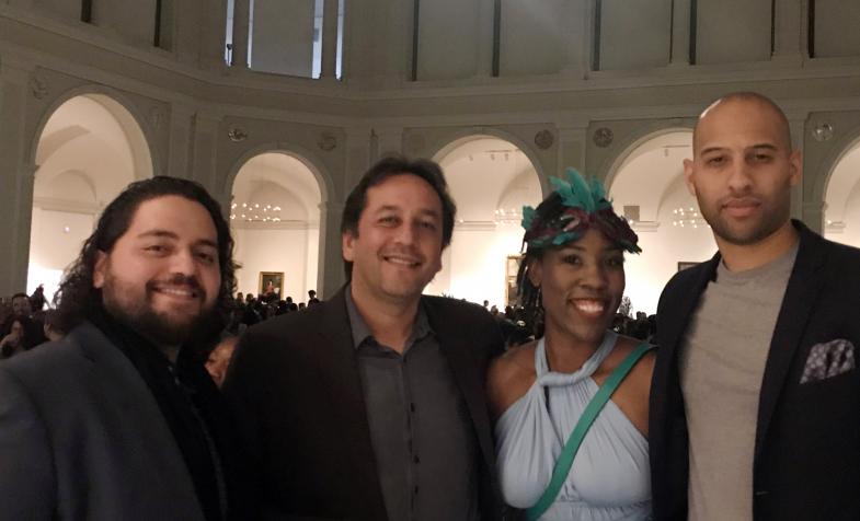 Four staff members pose together at the NOMA 2019 Conference Gala
