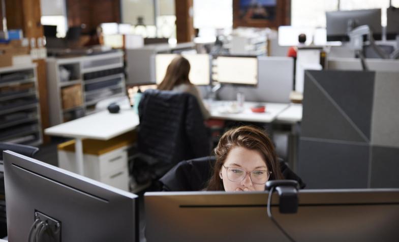 Working in the office