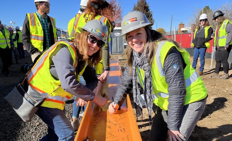 Signing the beam