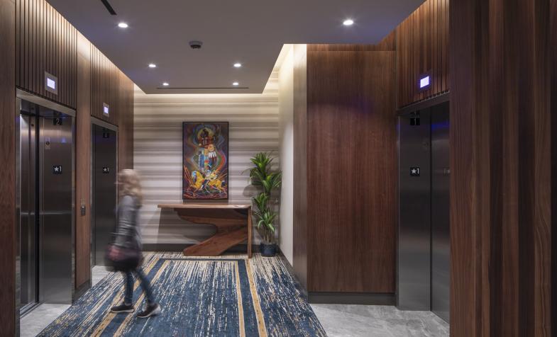 Spokane Hotel Elevator Waiting Area