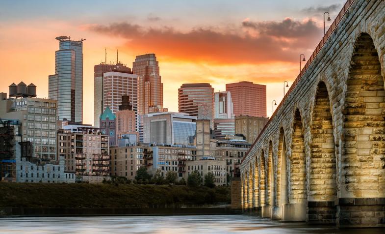 Minneapolis Skyline from Mississippi