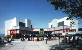 Universal Studios Back to the Future Exterior Front Entrance with People