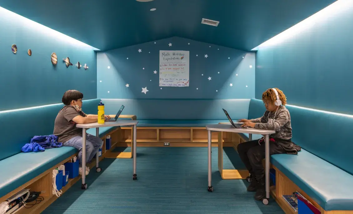 A classroom built around trauma informed design principles