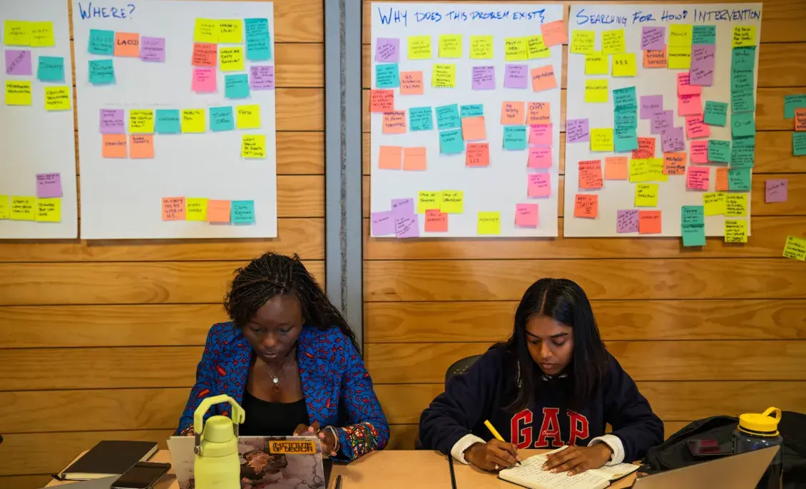 Catalyst students work on final presentation